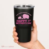 Happy 1st Mothers Day Cute Elephant Tumbler thumb 2