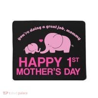 Happy 1st Mothers Day Cute Elephant Mousepad thumb 0