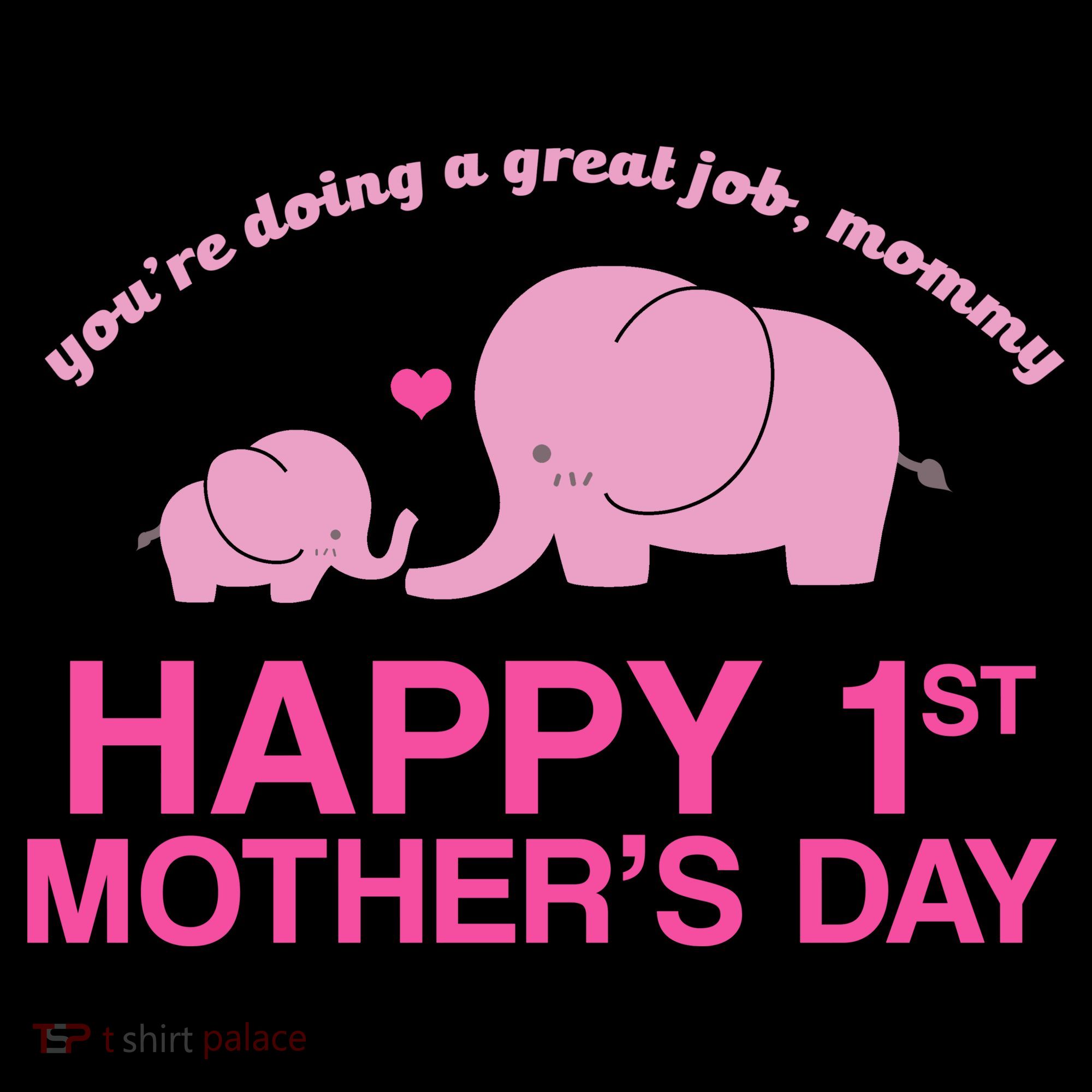 Happy 1st Mothers Day Cute Elephant Women's Tank Top