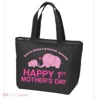 Happy 1st Mothers Day Cute Elephant Tote Bag thumb 3