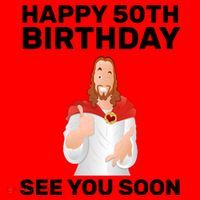 Happy 50th Birthday See You Soon Santa Hat thumb 1