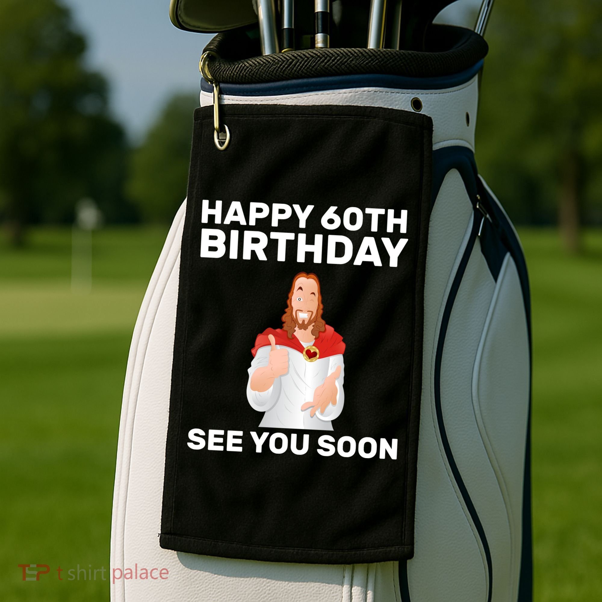 Happy 60th Birthday See You Soon Golf Towel