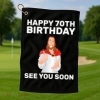 Happy 70th Birthday See You Soon Golf Towel thumb 1