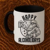 Happy Alcoholidays Christmas Santa Coffee Mug thumb 2