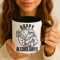 Happy Alcoholidays Christmas Santa Coffee Mug thumb 3