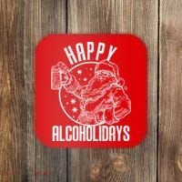 Happy Alcoholidays Christmas Santa Coaster thumb 0