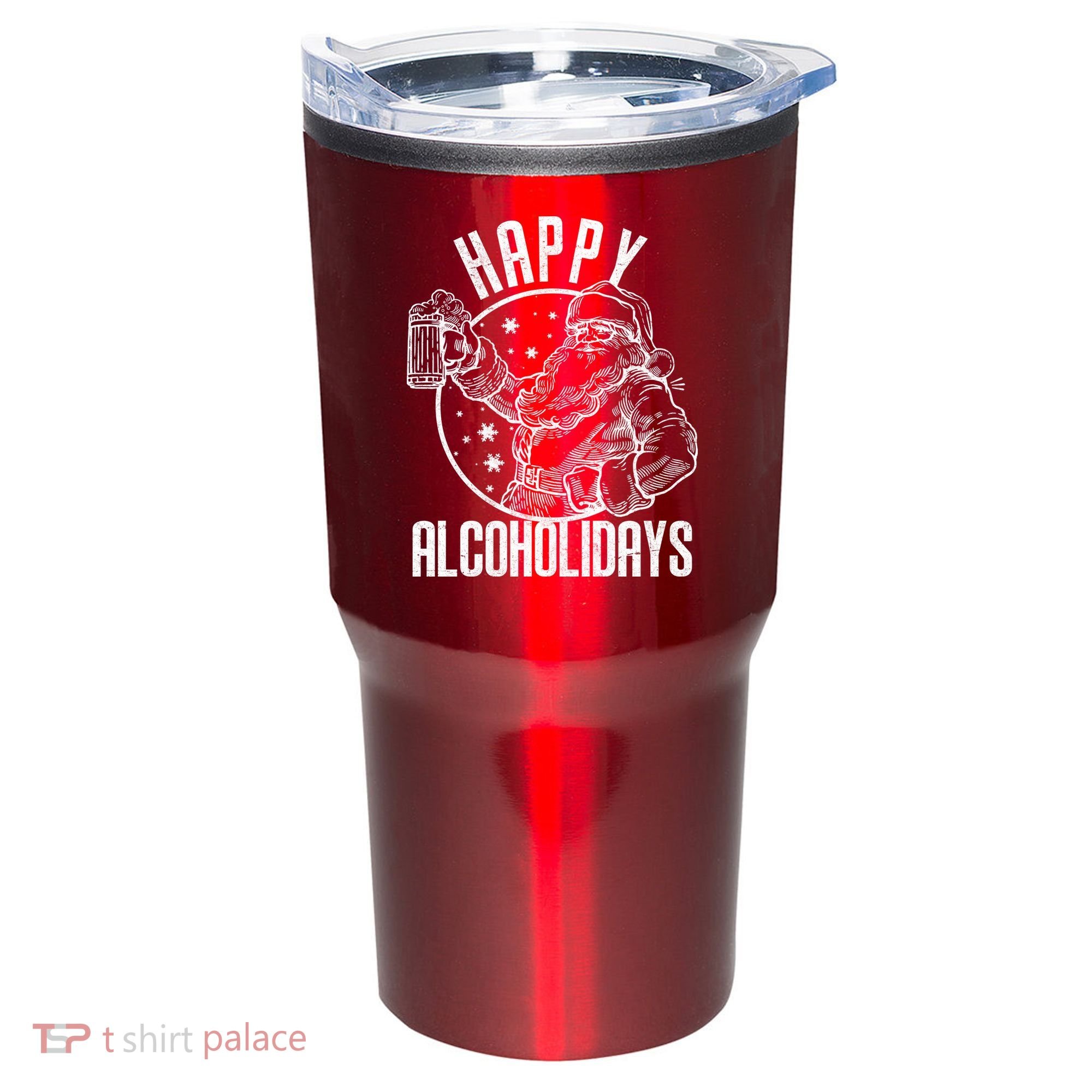 Happy Alcoholidays Christmas Santa Tumbler