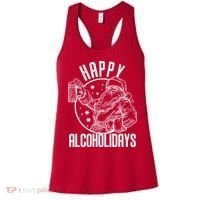 Happy Alcoholidays Christmas Santa Women's Tank Top thumb 0