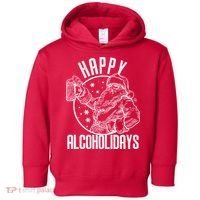 Happy Alcoholidays Christmas Santa Toddler Hoodie thumb 0