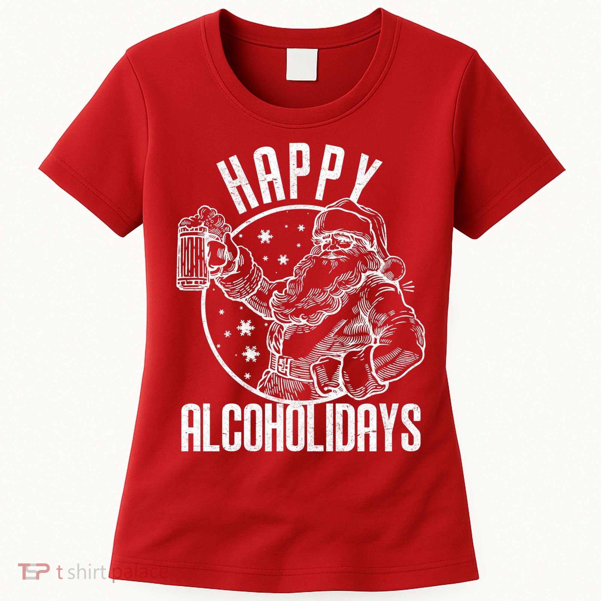 Happy Alcoholidays Christmas Santa Women's T-Shirt