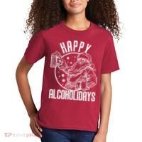 Happy Alcoholidays Christmas Santa Kids T-Shirt thumb 2
