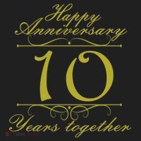 Happy Anniversary 10 Years Together Tumbler thumb 3