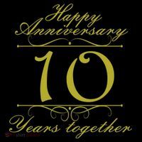 Happy Anniversary 10 Years Together Baby Bodysuit thumb 2