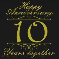 Happy Anniversary 10 Years Together Tank Top thumb 6