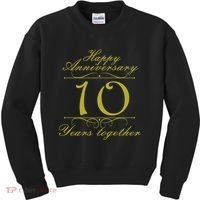 Happy Anniversary 10 Years Together Kids Sweatshirt thumb 0