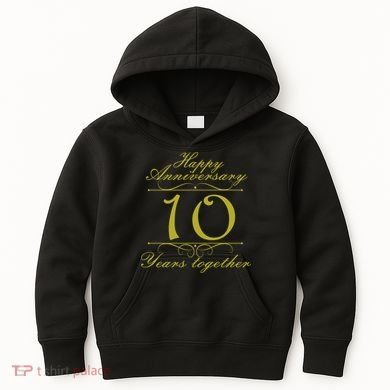 Happy Anniversary 10 Years Together Kids Hoodie