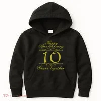 Happy Anniversary 10 Years Together Kids Hoodie thumb 0