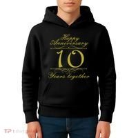Happy Anniversary 10 Years Together Kids Hoodie thumb 4