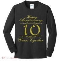 Happy Anniversary 10 Years Together Kids Long Sleeve Shirt thumb 0