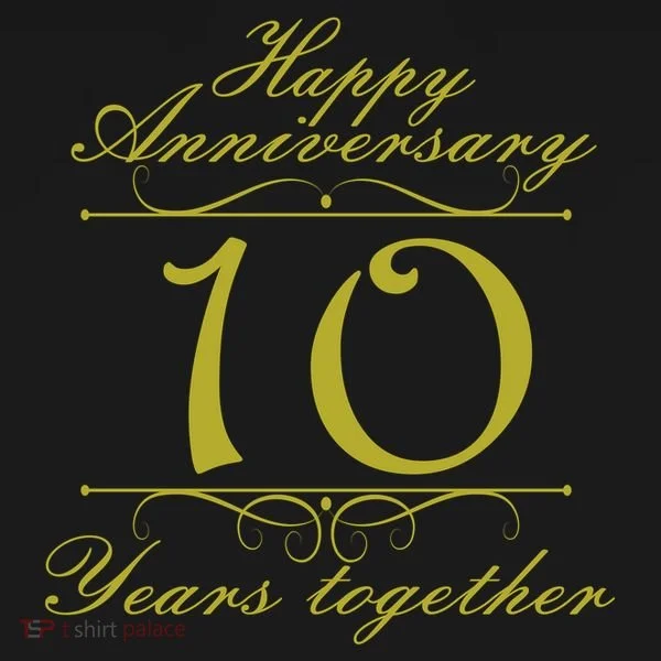 Happy Anniversary 10 Years Together Kids Long Sleeve Shirt