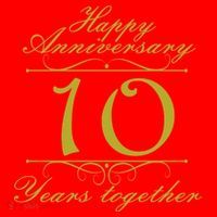 Happy Anniversary 10 Years Together Santa Hat thumb 1