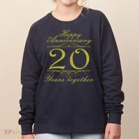 Happy Anniversary 20 Years Together Women's Sweatshirt thumb 0