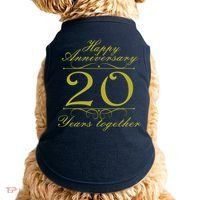 Happy Anniversary 20 Years Together Doggie Tank thumb 0