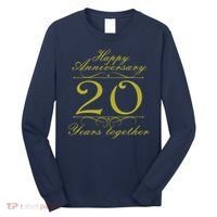 Happy Anniversary 20 Years Together Long Sleeve Shirt thumb 0