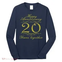 Happy Anniversary 20 Years Together Long Sleeve Shirt thumb 0