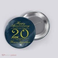 Happy Anniversary 20 Years Together Button thumb 0