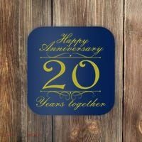 Happy Anniversary 20 Years Together Coaster thumb 0