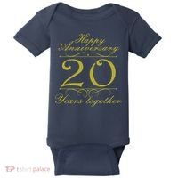 Happy Anniversary 20 Years Together Baby Bodysuit thumb 0
