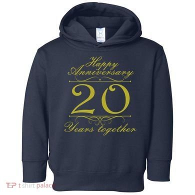 Happy Anniversary 20 Years Together Toddler Hoodie