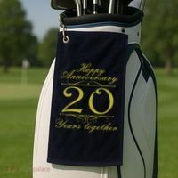 Happy Anniversary 20 Years Together Golf Towel thumb 2