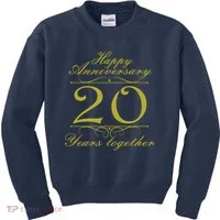 Happy Anniversary 20 Years Together Kids Sweatshirt thumb 0