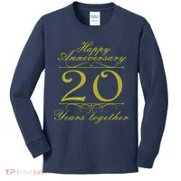 Happy Anniversary 20 Years Together Kids Long Sleeve Shirt thumb 0