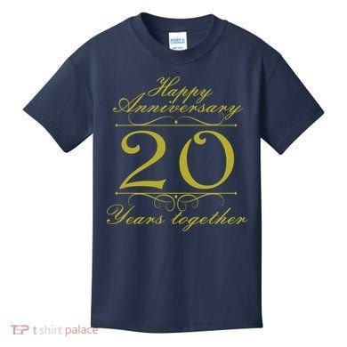 Happy Anniversary 20 Years Together Kids T-Shirt
