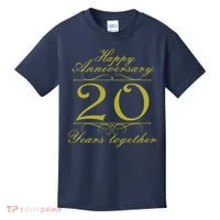 Happy Anniversary 20 Years Together Kids T-Shirt thumb 0