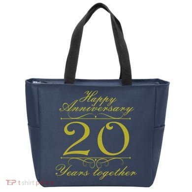 Happy Anniversary 20 Years Together Tote Bag