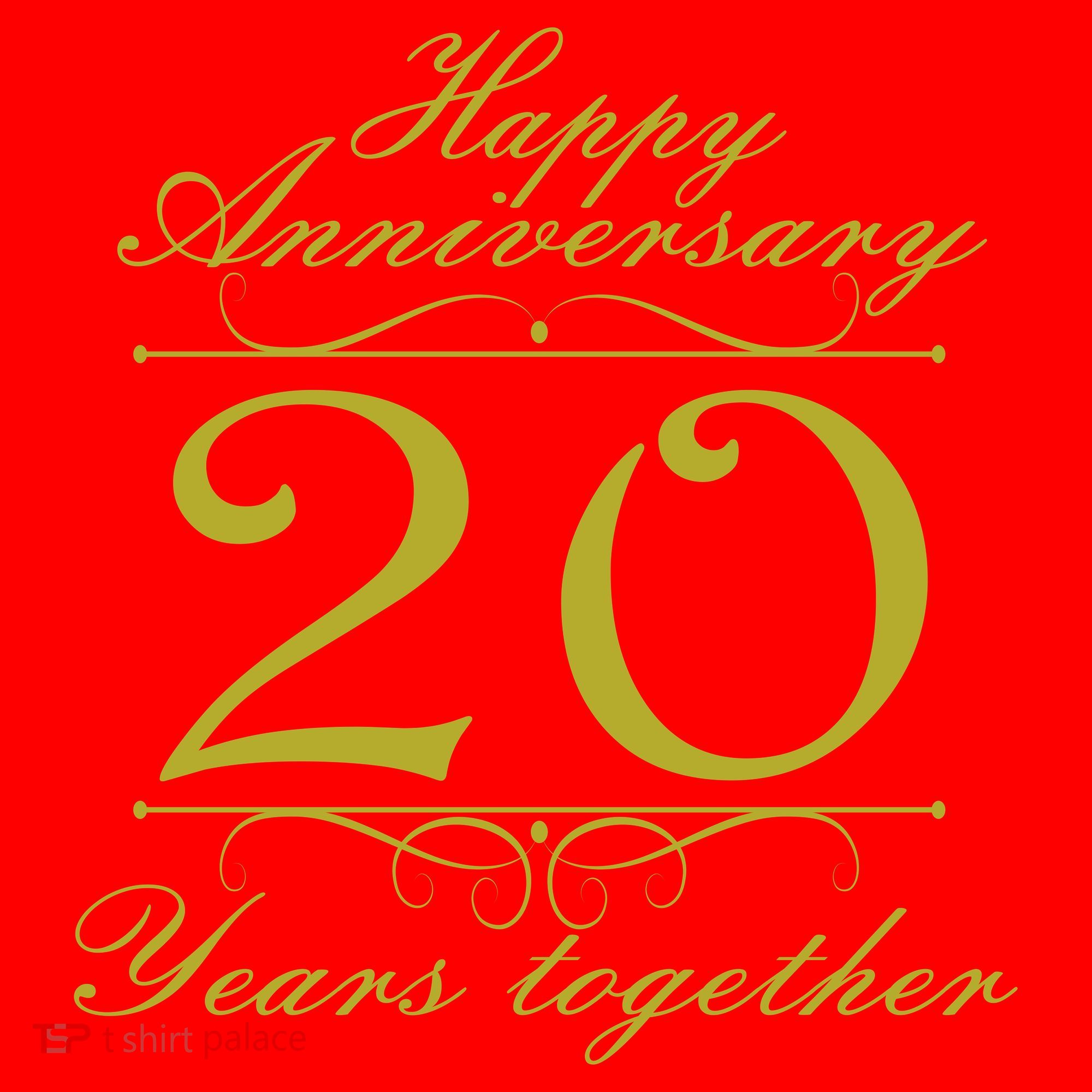 Happy Anniversary 20 Years Together Santa Hat