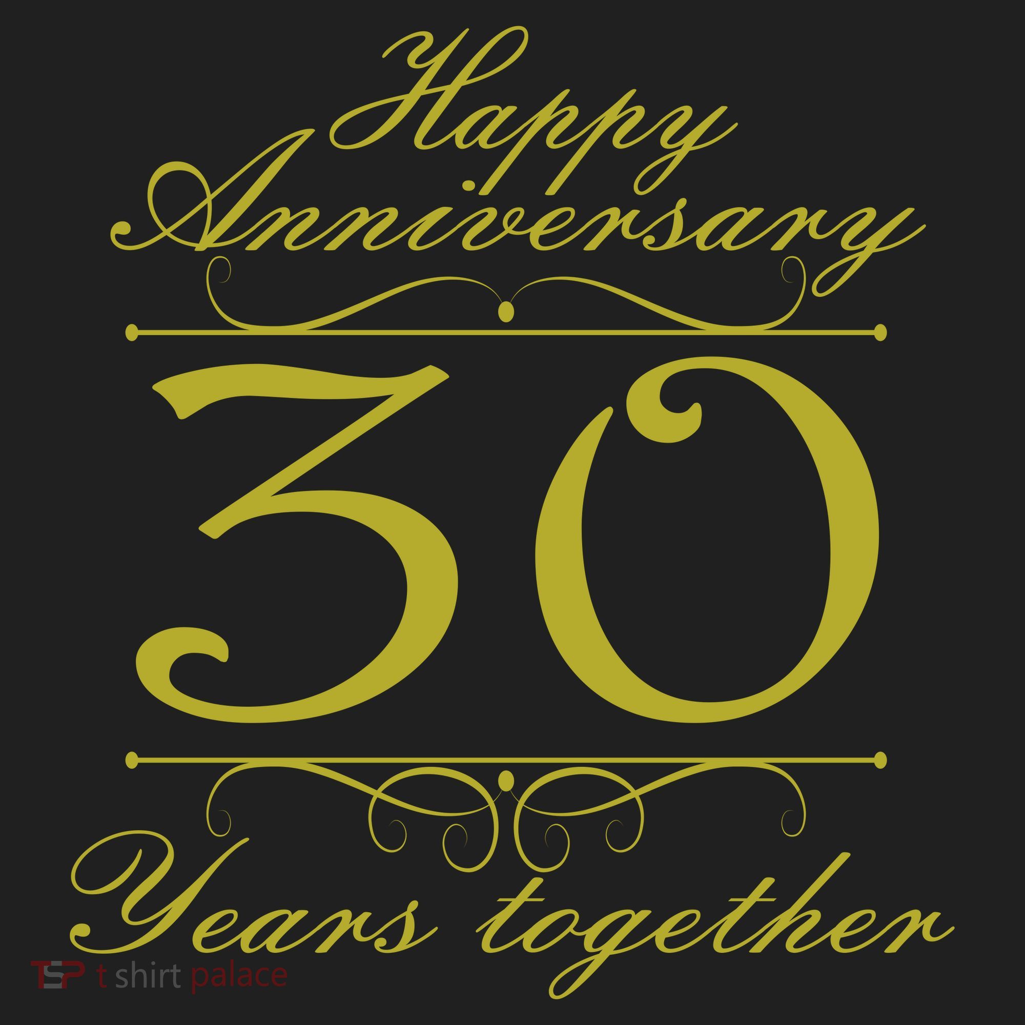 Happy Anniversary 30 Years Together Golf Towel