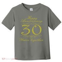 Happy Anniversary 30 Years Together Toddler T-Shirt thumb 0