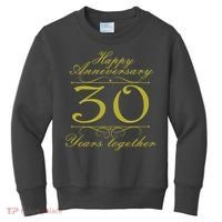 Happy Anniversary 30 Years Together Kids Sweatshirt thumb 0
