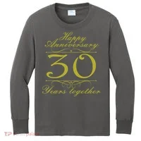 Happy Anniversary 30 Years Together Kids Long Sleeve Shirt thumb 0