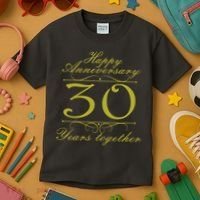Happy Anniversary 30 Years Together Kids T-Shirt thumb 3