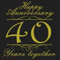 Happy Anniversary 40 Years Together Women's Sweatshirt thumb 2