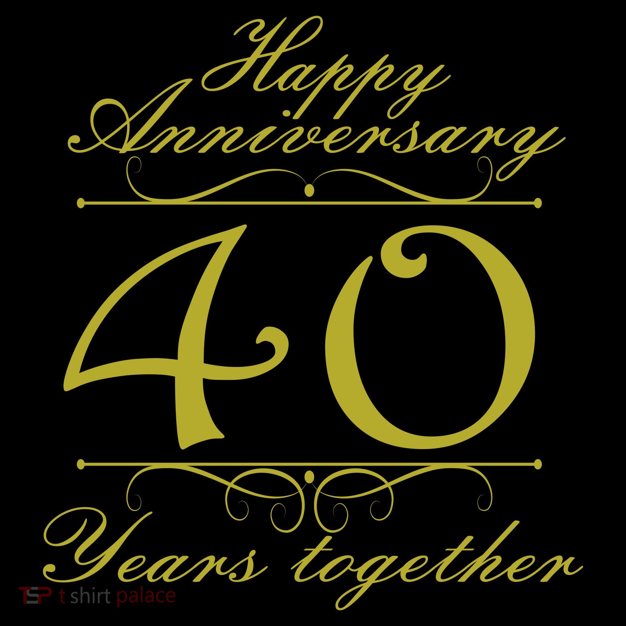 Happy Anniversary 40 Years Together Toddler Zip Fleece Hoodie
