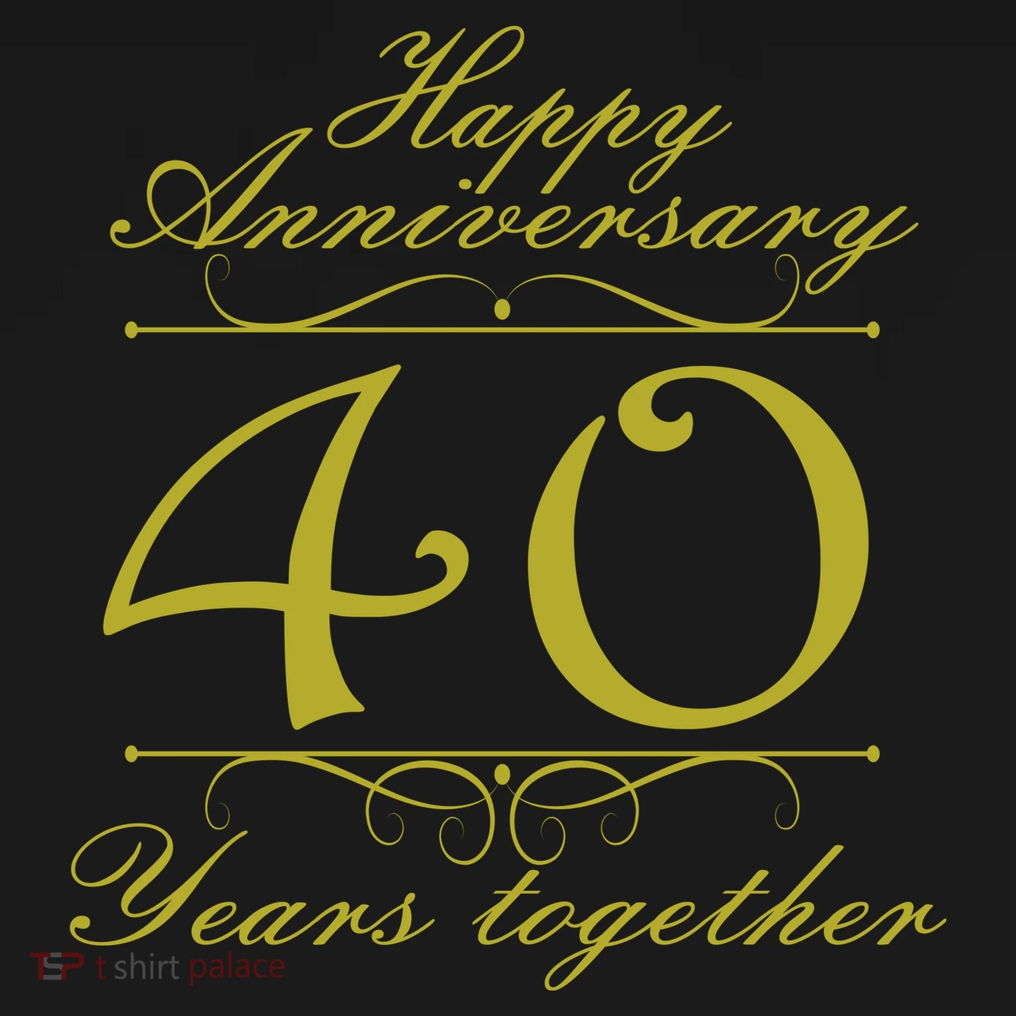Happy Anniversary 40 Years Together Doggie Tank