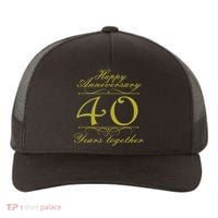 Happy Anniversary 40 Years Together Yupoong Adult 5-Panel Trucker Hat thumb 0