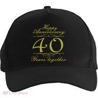 Happy Anniversary 40 Years Together Five-Panel Snapback Cap thumb 0